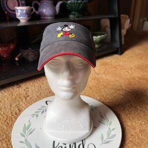 Vintage Mickey Mouse Walt Disney World Disneyland Resort Golf Sun Visor Cap Hat.